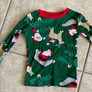 Festive Green Christmas Pajama Top